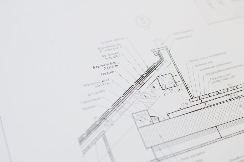 CAD blueprint schematic design